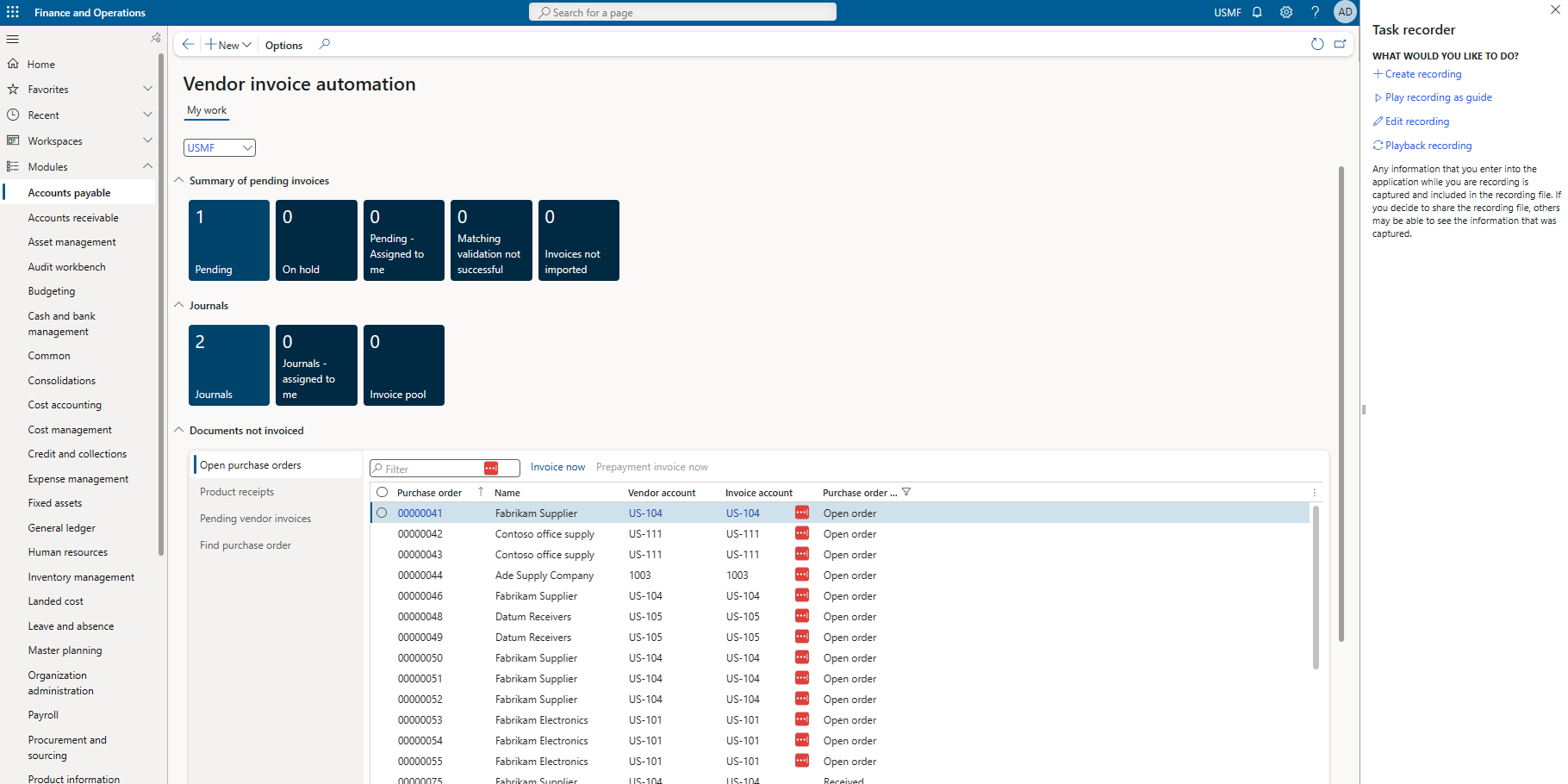 Microsoft Dynamics 365 Finance and Operations Automation